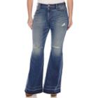 Arizona Destructed High Rise Flare Jeans - Juniors Plus