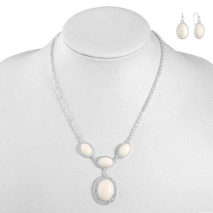 Liz Claiborne Womens 1 Pair White Jewelry Set
