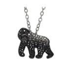 Animal Planet&trade; Crystal Sterling Silver Silverback Mountain Gorilla Pendant Necklace