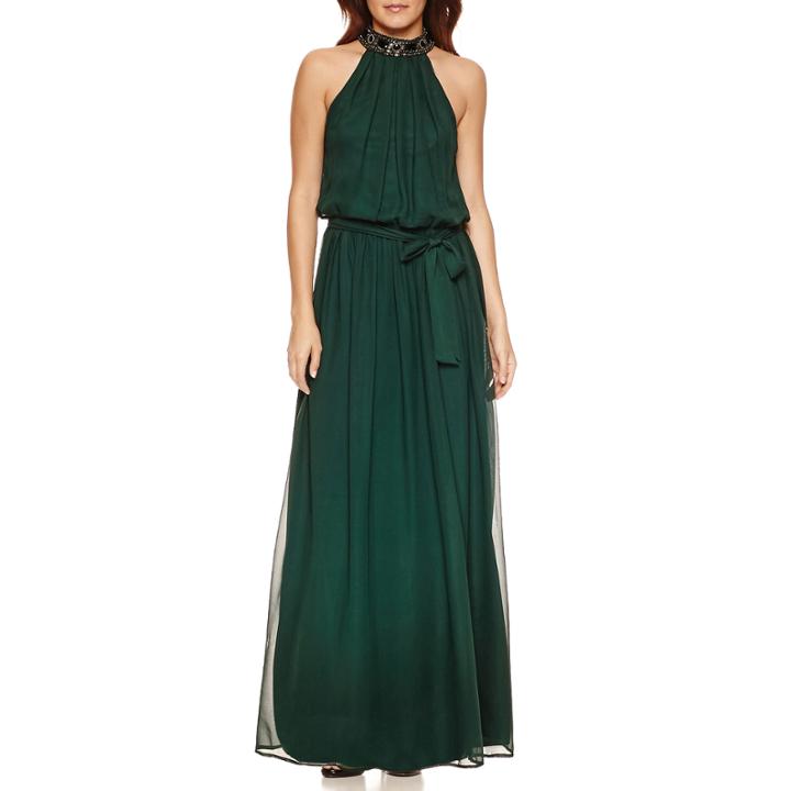 Bisou Bisou Sleeveless Applique Maxi Dress