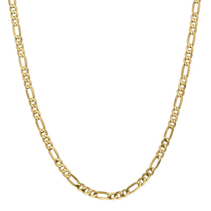 14k Gold Solid Figaro 16 Inch Chain Necklace
