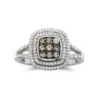 1/2 Ct. T.w. White & Champagne Diamond Statement Ring