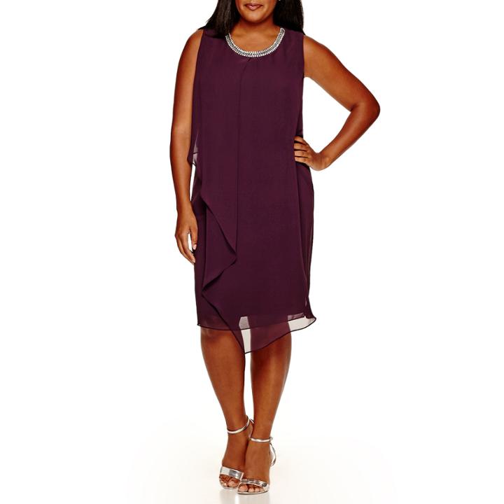 Scarlett Sleeveless Embellished Dress - Plus