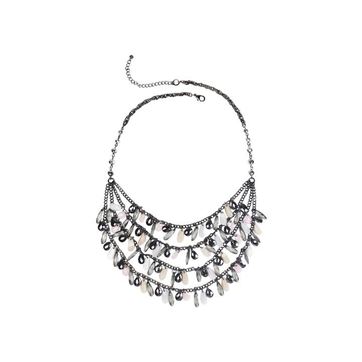 Mixit&trade; Gray-tone Pink And Neutral 3-row Shaky Necklace