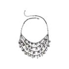 Mixit&trade; Gray-tone Pink And Neutral 3-row Shaky Necklace
