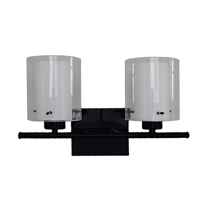Dominic 2-light Black Bath Vanity