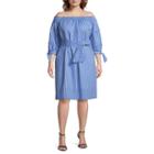 Belle + Sky 3/4 Sleeve Peasant Dress-plus