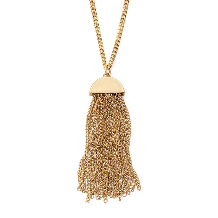 Liz Claiborne Gold-tone Tassel Pendant Necklace