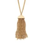Liz Claiborne Gold-tone Tassel Pendant Necklace