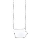 Footnotes Sterling Silver Iowa State Necklace