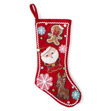 North Pole Trading Co. Gingerbread Stocking