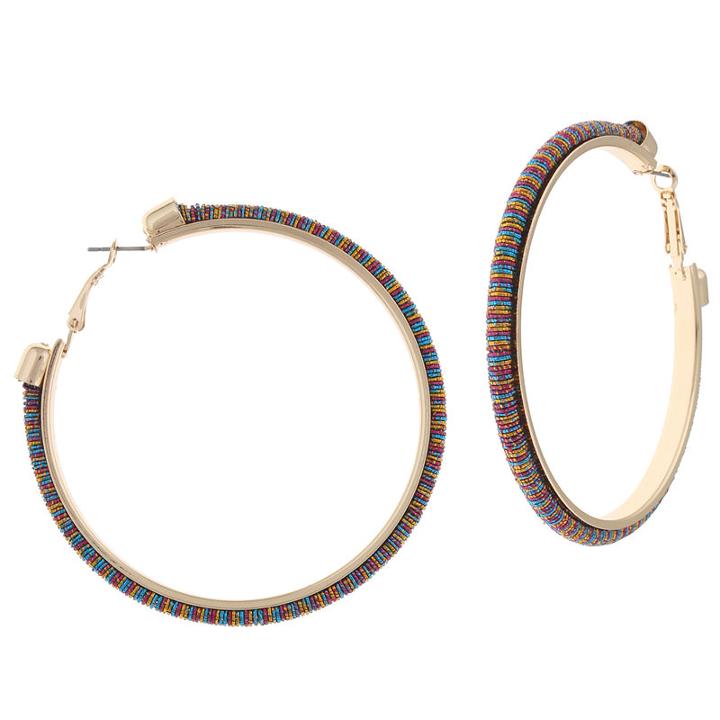 Bijoux Bar Bijoux Bar 2 1/2 Inch Hoop Earrings