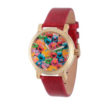 Sesame Street Womens Red Strap Watch-wss000003