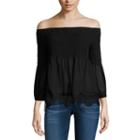 I Jeans By Buffalo Lace Trim Off The Shoulder Top