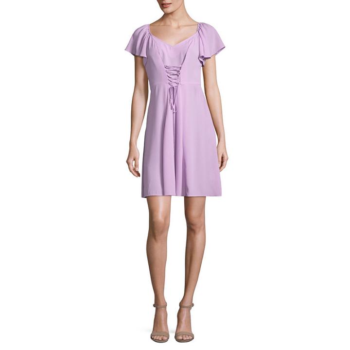 Belle + Sky Short Sleeve Corset Front Dress