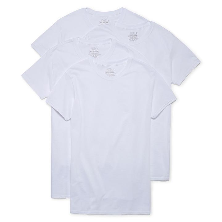 Fruit Of The Loom Breathable 4-pc. Short Sleeve Crew Neck T-shirt