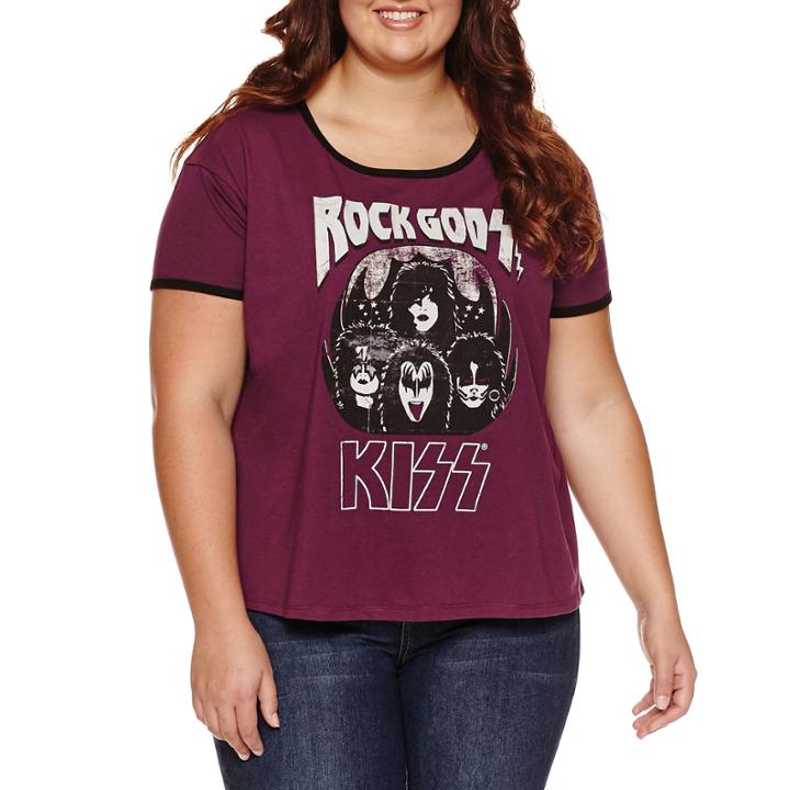 Kiss Graphic T-shirt- Juniors Plus