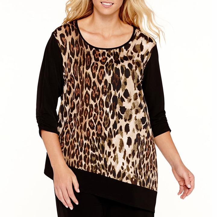 Alyx Asymmetric Print Top - Plus