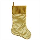 20 Gold Glittered Swirl Christmas Stocking With Shadow Velveteen Cuff