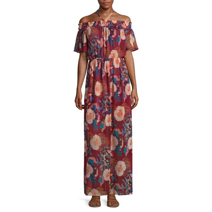As U Wishoff The Shouldermaxi Dress-juniors