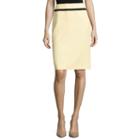 Black Label By Evan-picone Contrast Trim Pencil Skirt