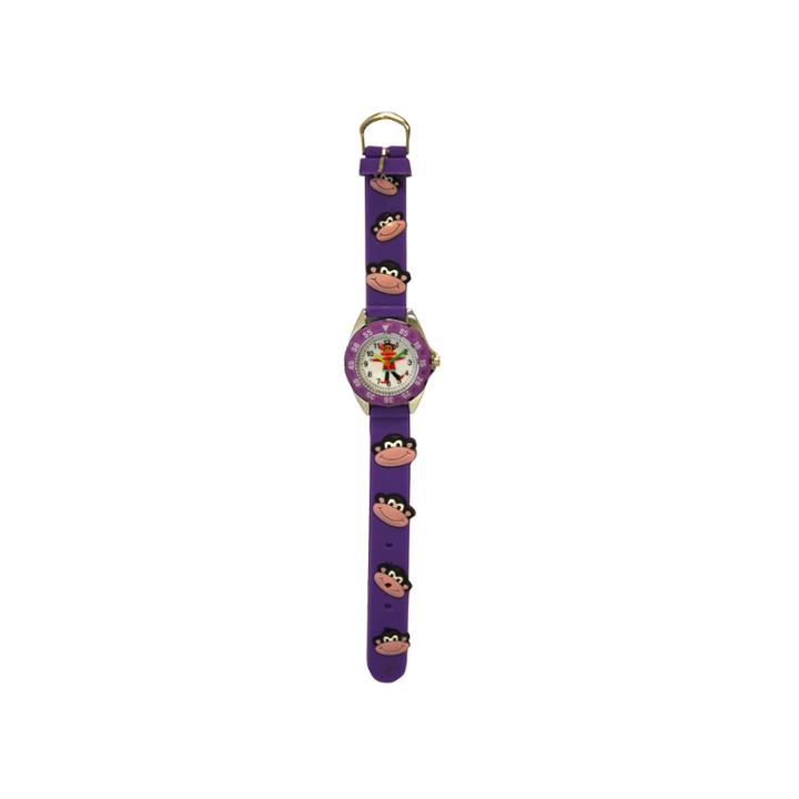 Olivia Pratt Monkey Time- Teacher Unisex Purple Strap Watch-17193