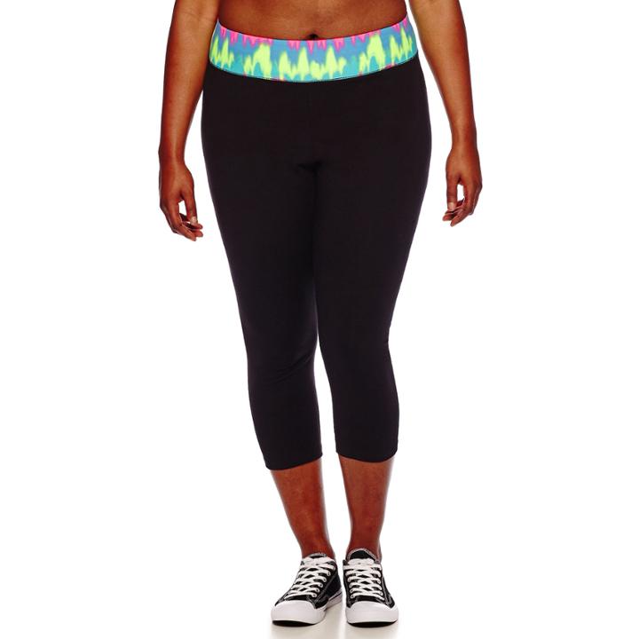City Streets Cropped Yoga Leggings - Juniors Plus