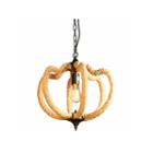 Warehouse Of Tiffany Thatcher 1-light Hemp Rope 17-inch Edison Chandelier With Bulb