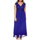 Melrose Sleevelesssequin Andlace Evening Gown-plus