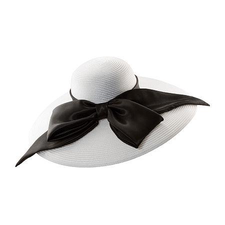 Scala Satin Bow Sinamay Hat