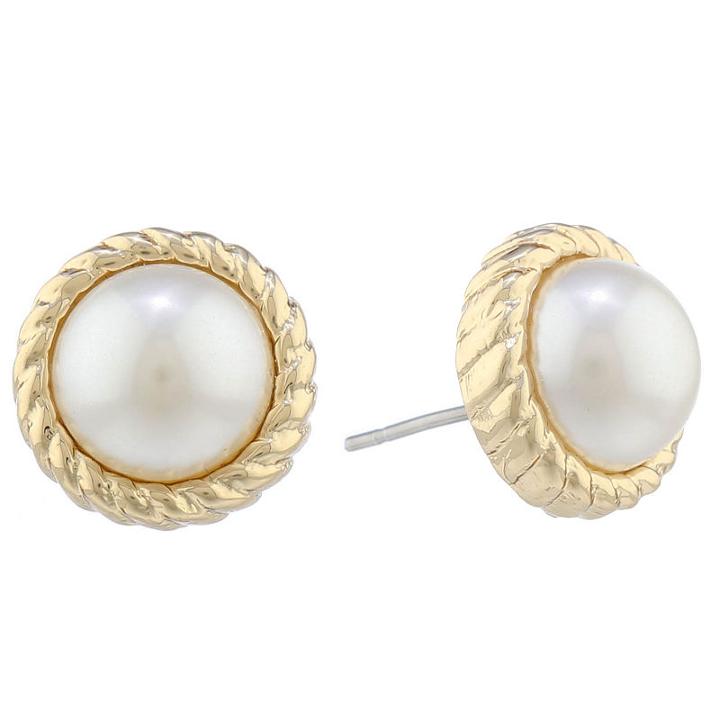 Monet Jewelry 14mm Round Stud Earrings