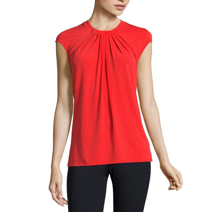 Liz Claiborne Sleeveless Knit Blouse - Tall
