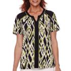 Alfred Dunner Sao Paolo Short-sleeve Printed Top