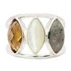 City Rocks Womens Genuine Multi Color Brass Cocktail Ring