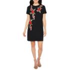 R & K Originals Short Sleeve Floral Sheath Dress