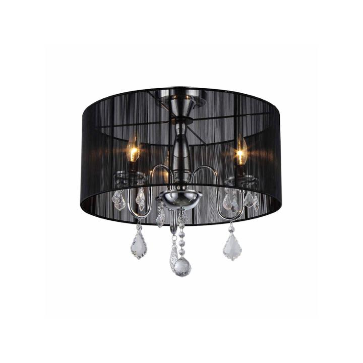 Warehouse Of Tiffany Round Satin Crystal Chandelier
