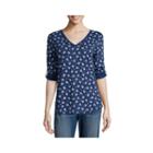 Liz Claiborne V-neck Roll Tab Tunic - Tall