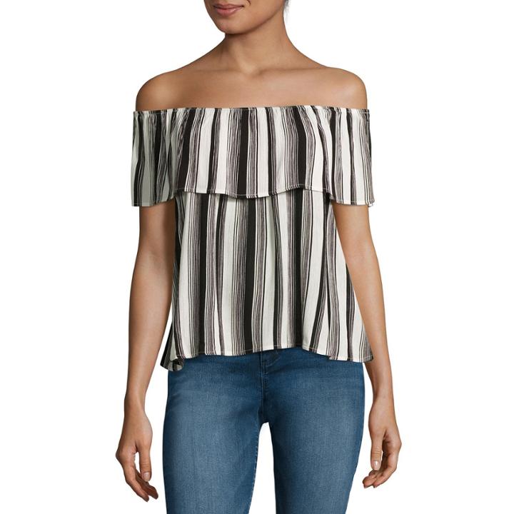 Fire Off-the-shoulder Crepe Top - Juniors