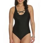 Sun And Sea Baywatch Style Lattice Back One Piece