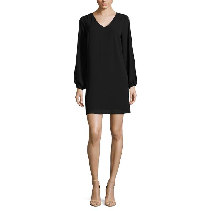 Worthington Long Split Sleeve Shift Dress