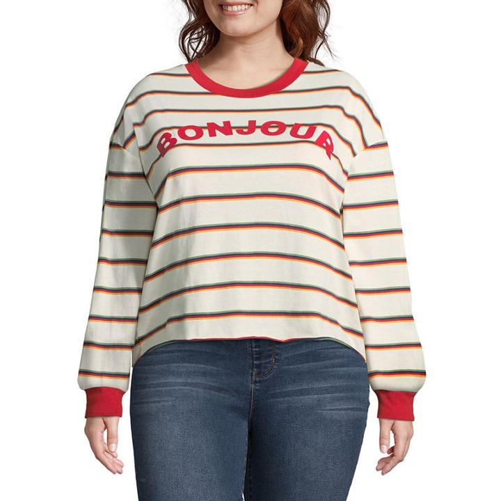 Bonjour Stripe Tee - Juniors Plu