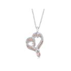 Hallmark Diamonds 1/5 Ct. T.w. Diamond Sterling Silver With 14k Rose Gold Accent Pendant Necklace