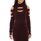 Bold Elements Cut Out Cold Shoulder Sweater