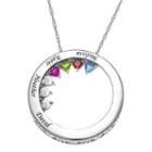 Personalized Womens Crystal Heart Pendant Necklace