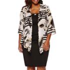 Maya Brooke 3/4-sleeve Duster Jacket Dress - Plus