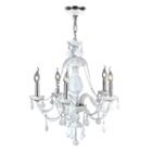 Provence Collection 5 Light Chrome Finish And Crystal Chandelier