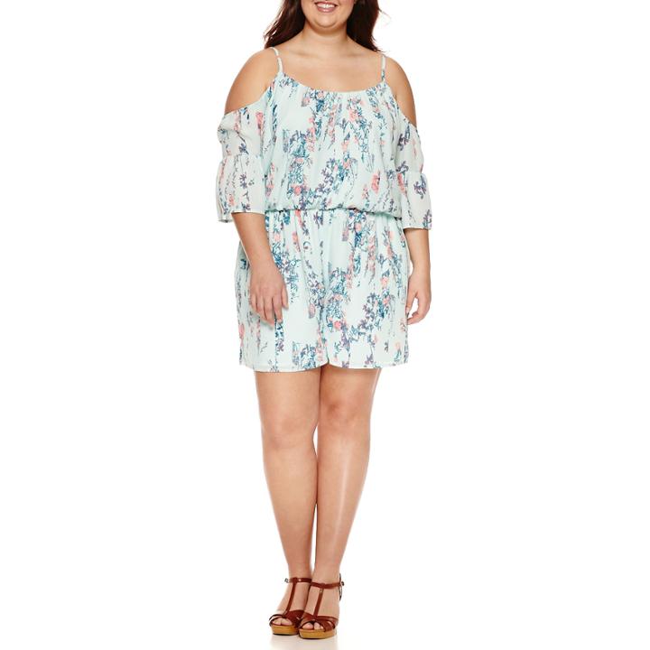 Decree Cold Shoulder Romper - Juniors Plus
