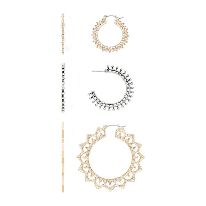 Decree 3-pc. Gold-tone Hoop Earrings Set