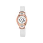 Armitron Womens White And Rose-tone Digital Chronograph Sport Watch