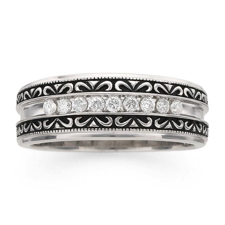 Mens 1/4 Ct. T.w. Multi Color Diamond 10k Cocktail Ring